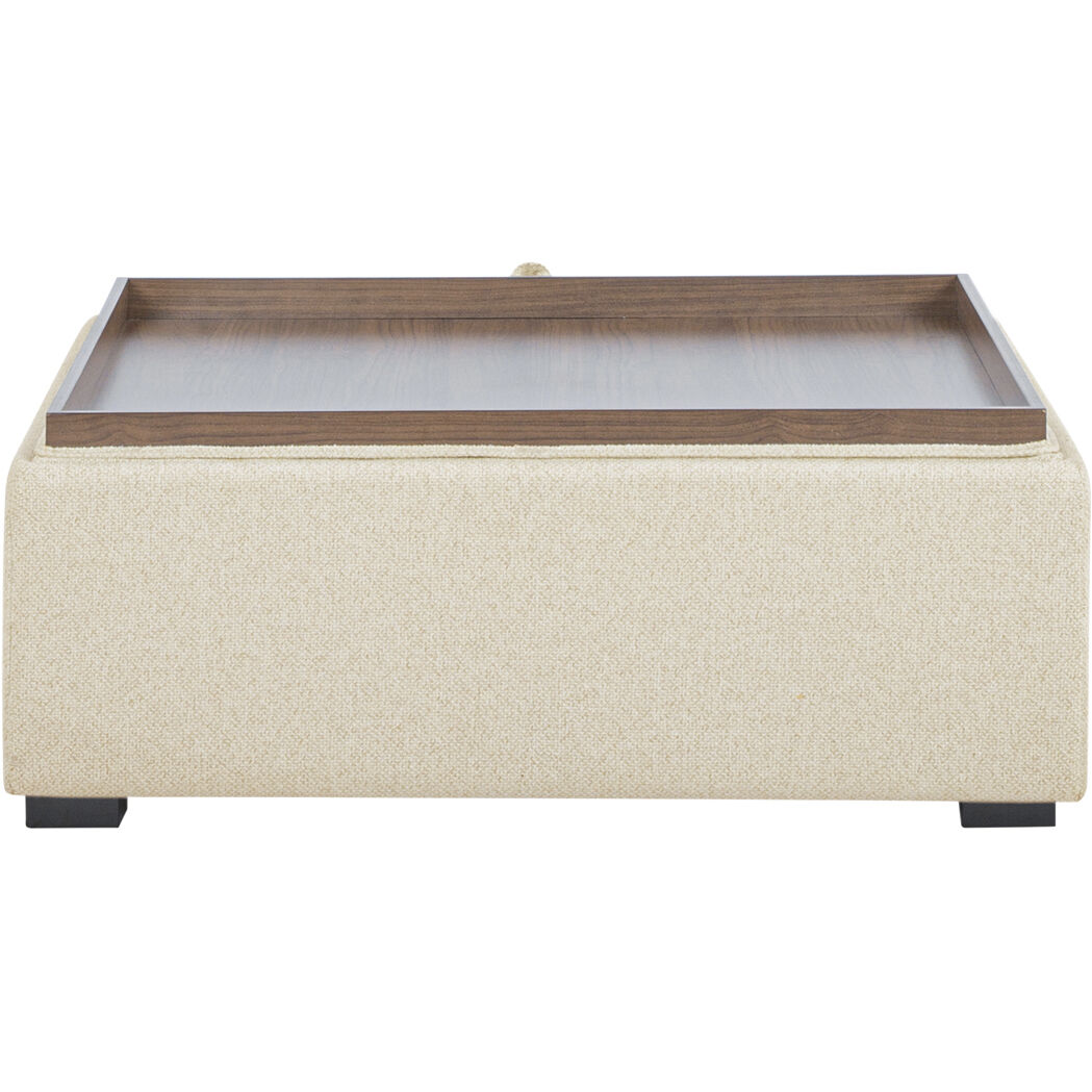 Montana 13.4 inch White Storage Ottoman